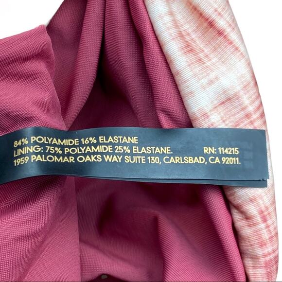 Vix Bia Tube Bikini Top Pink Plaid Print Halter Tie Adjustable Size Small - Picture 10 of 11